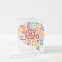 Brain Gears Frosted Mug