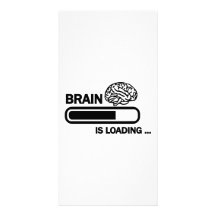 Brain loading photo greeting card