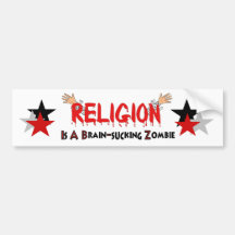 Brain-Sucking Zombie Bumper Stickers