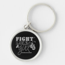 Brain Tumour Awareness Fight Like a Girl Key Chain