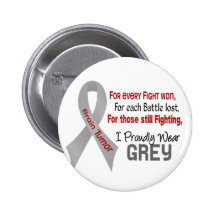 Brain Tumour For Every…..I Proudly Wear Grey 1 Pinback Buttons