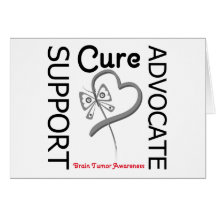 Brain Tumour Support Advocate Cure Greeting Cards