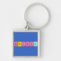 Brainier periodic table name keyring keychain