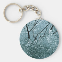 BRANCHES IN ICE BLUE WATER RAPIDS KEYCHAIN