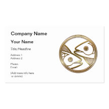 Brass and Copper Pisces Zodiac Astrology Business Card Templates