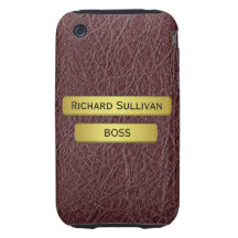 Brass Name Plate On An Executive's iPhone 3G Tough Tough iPhone 3 Case