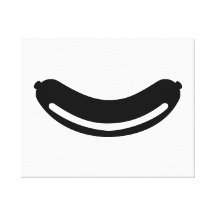 Bratwurst BBQ sausage Gallery Wrapped Canvas