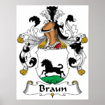Braun Family Crest Poster