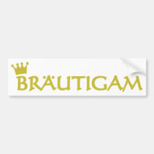Bräutigam icon bumper sticker