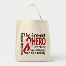 Bravest Hero I Ever Knew Heart Disease Canvas Bags