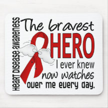 Bravest Hero I Ever Knew Heart Disease Mousemat