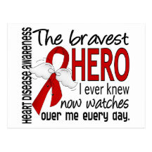 Bravest Hero I Ever Knew Heart Disease Post Cards