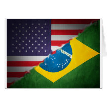 brazil and america greeting cards