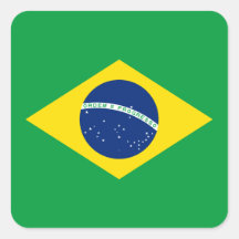 Brazil – Brazilian National Flag Square Sticker