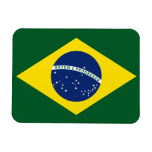 Brazil flag rectangle magnet