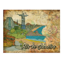 Brazil Rio De Janeiro Travel Postcard
