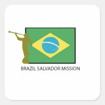 BRAZIL SALVADOR MISSION LDS SQUARE STICKERS