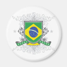 Brazil Shield Refrigerator Magnets