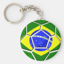 Brazilian flag Samba futebol soccer ball gifts Keychains