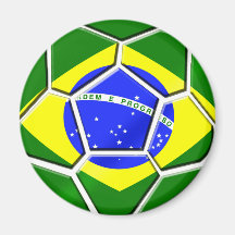 Brazilian flag Samba futebol soccer ball gifts Magnets