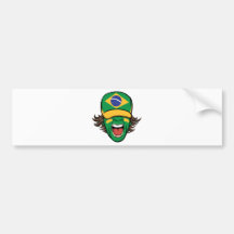 Brazilian Sports Fan Bumper Sticker