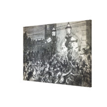 Bread Riot at the entrance to the House Gallery Wrapped Canvas