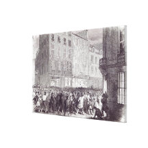 Bread Riot, in the Rue du Faubourg St. Antoine Stretched Canvas Print