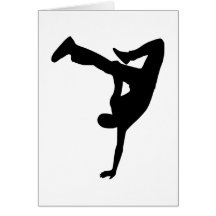 Break dance greeting card