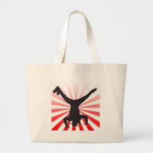 break dancing explosion tote bags