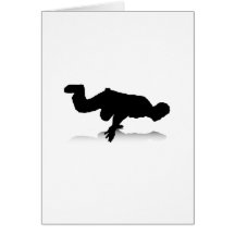 Breakdancer (on one hand) greeting card
