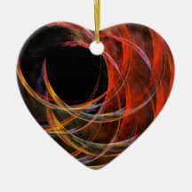 Breaking the Circle Abstract Art Heart Ornament
