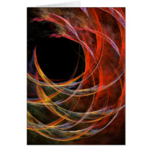 Breaking the Circle Abstract Art Note Card