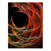 Breaking the Circle Abstract Art Postcard