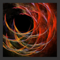 Breaking the Circle Abstract Art Print posters
