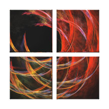 Breaking the Circle Abstract Quad Canvas Print