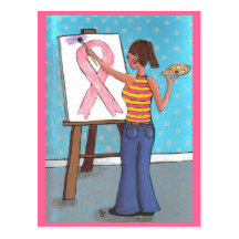 Breast Cancer Artist - Awareness postcard