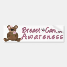 Breast Cancer Awareness Bear #4 Bumper Stickers