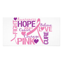 Breast Cancer Awareness Custom Photo Card