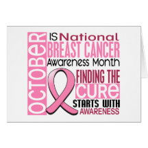 Breast Cancer Awareness Month Ribbon I2 1.5 Greeting Card