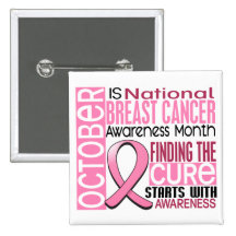 Breast Cancer Awareness Month Ribbon I2 1.5 Pin