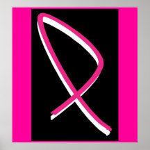 Breast Cancer Awareness Pink Ribbon Print