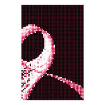 breast cancer awareness pink ribbon custom stationery