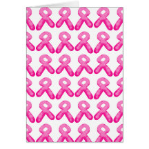 Breast Cancer Awareness Ribbon Candle Pattern Greeting Cards