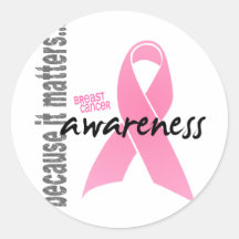 Breast Cancer Awareness Round Stickers