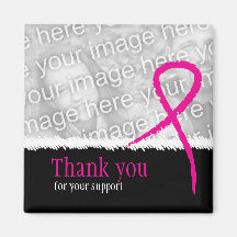Breast Cancer Awareness Support Thank You Photo Ma Fridge Magnet