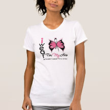 Breast Cancer Butterfly Ribbon For My Hero Tshirt