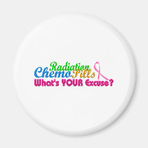 Breast Cancer Chemo Excuse Design Fridge Magnets