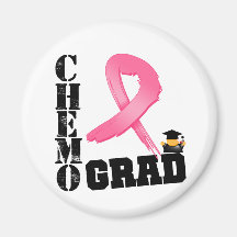 Breast Cancer Chemo Grad Fridge Magnet