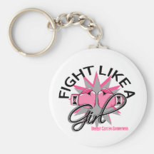 Breast Cancer Fight Like A Girl 12.3 Keychains