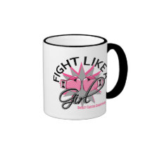 Breast Cancer Fight Like A Girl 12.3 Mugs